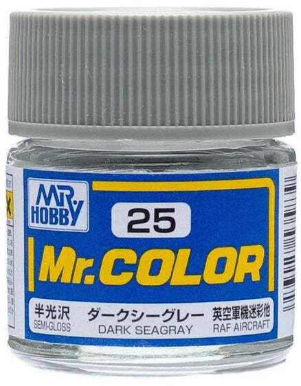 Mr. Hobby C25 Mr. Color Semi Gloss Dark Seagray Lacquer Paint 10ml – US
