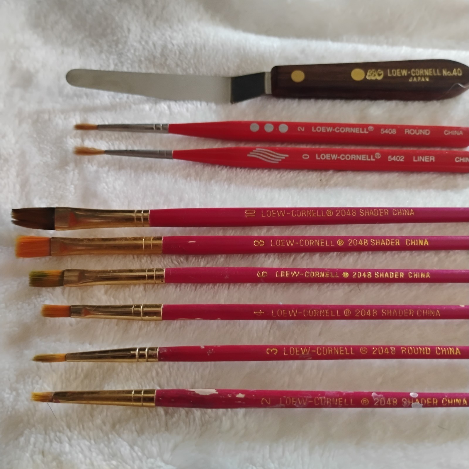 Loew-Cornell Paint Brush Lot 18pc Vintage Germany La Corneille 7350 435 2048