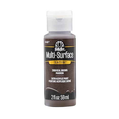 Multi-Surface Paint in Assorted Colors (2 oz), 2 Fl Oz (Pack of 1) Real Brown