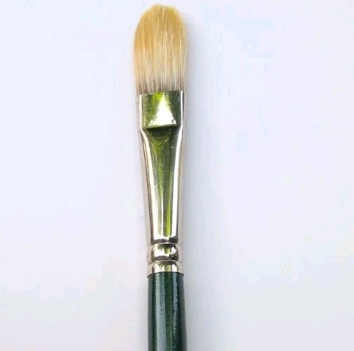 Winton Hog Bristle Brush Filbert Size #8 Long Handle Winsor And Newton England