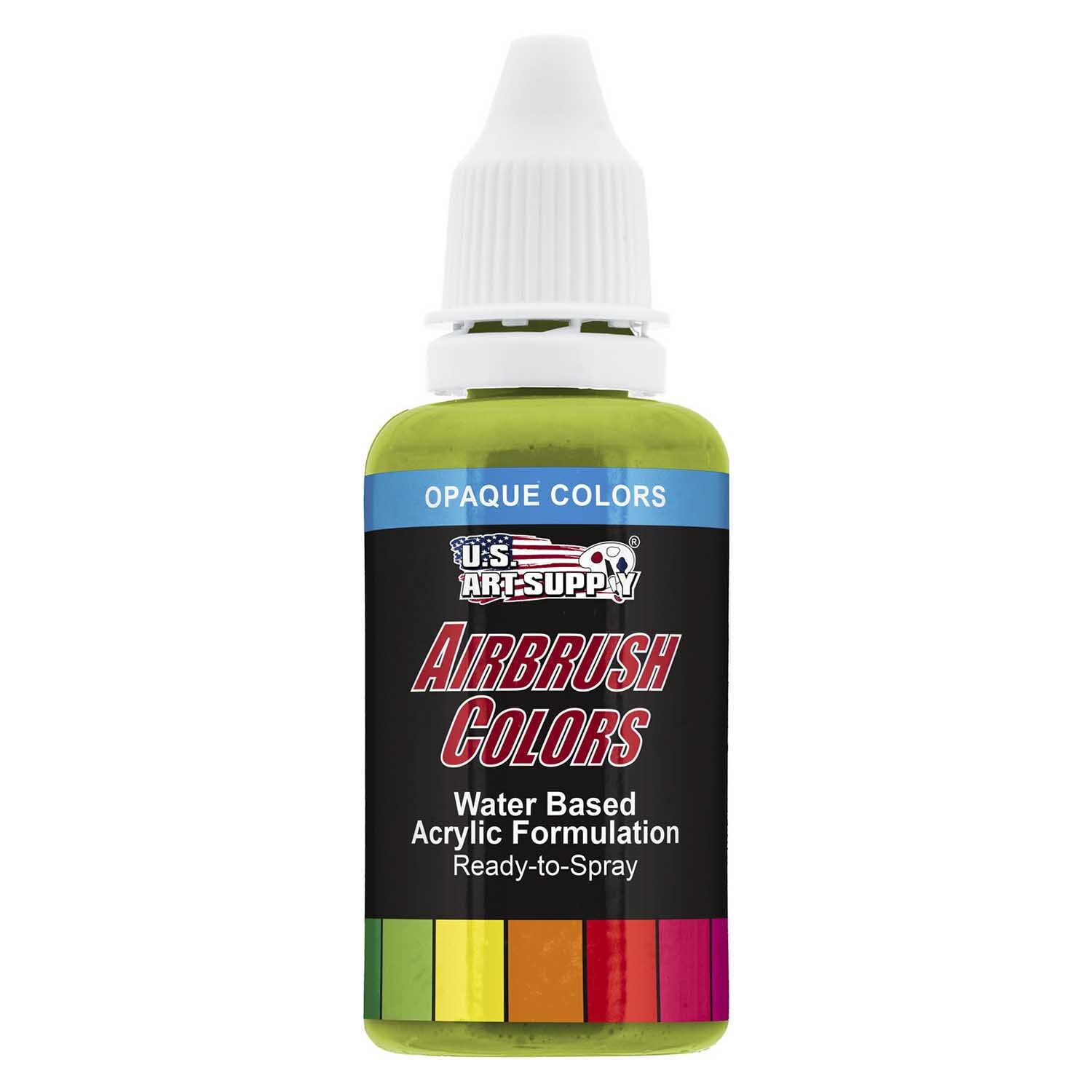 US Art Supply 1-Ounce Opaque Chartruesse Airbrush Paint