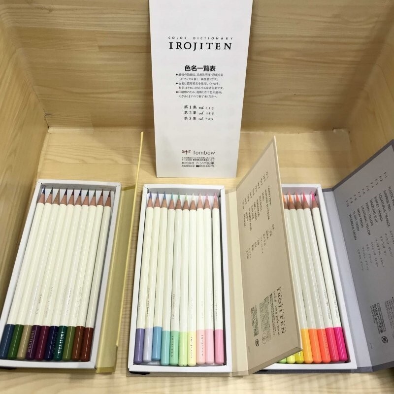Tombow Colored Pencils Dictionary Irojiten Vol. 1,2,3 Complete Set 90 Color JP