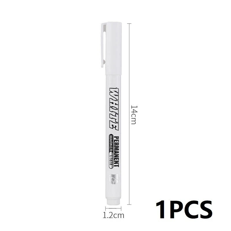 3 pcs White Waterproof Permanent Paint Marker Pens for Metal Wood Fabric