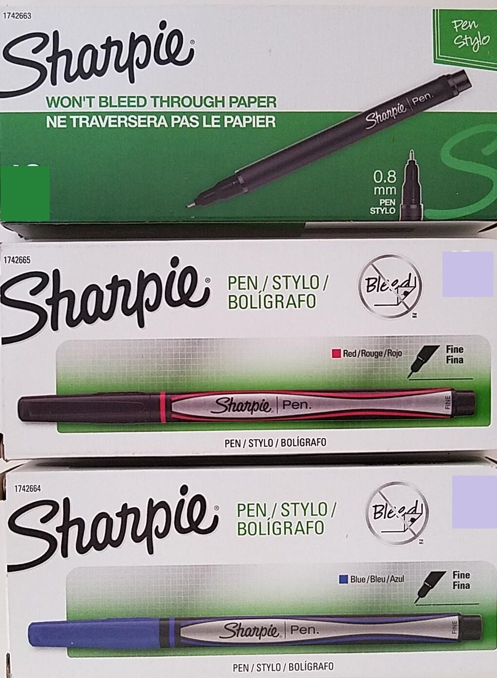 Sharpie Stylo Fine Point Pens Smear, Fade & Water Resistant Select: Color/Number