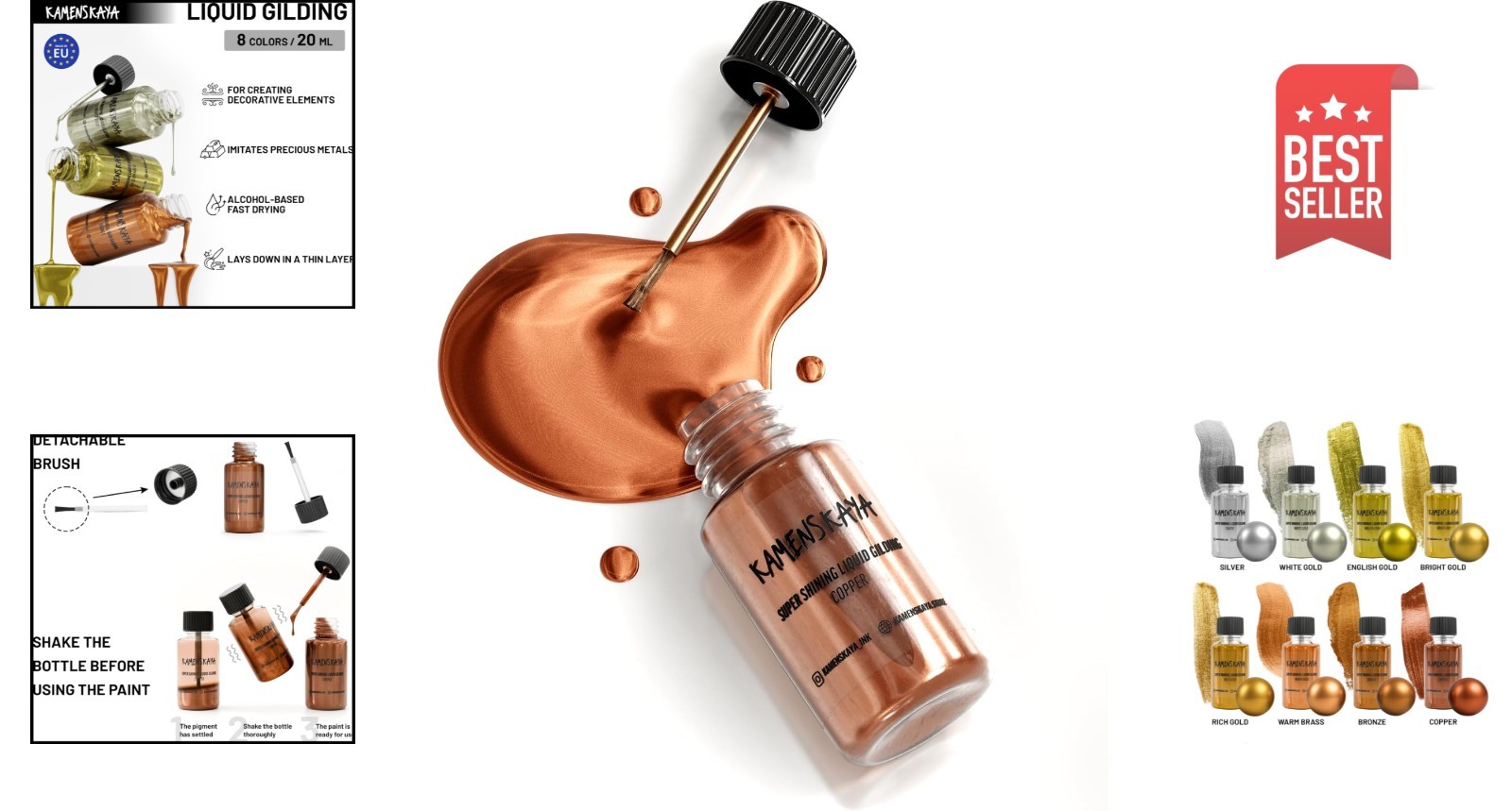 Natural Metallic Copper Paint – Fast Drying 0.68 fl oz, Perfect for Kids’ Crafts