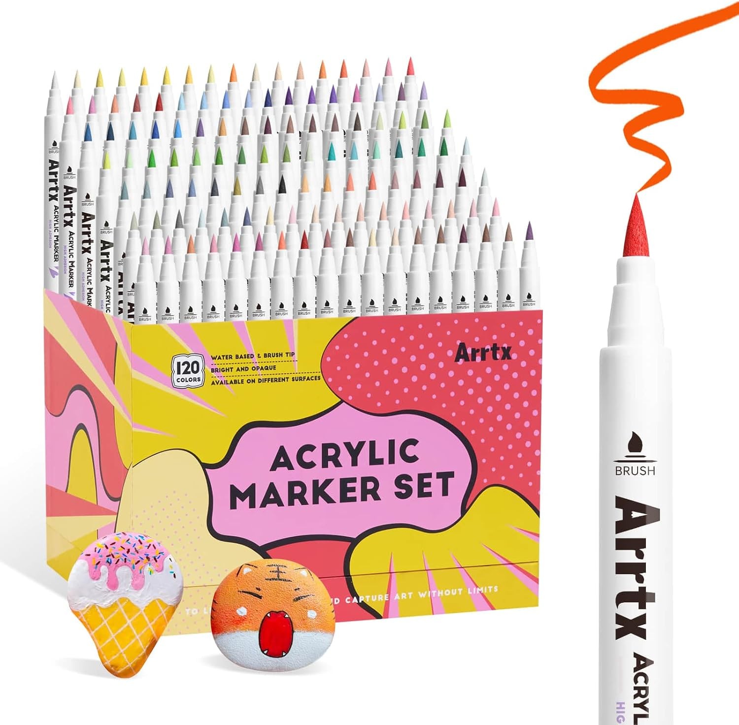 Arrtx 120-color markers and acrylic paint pens