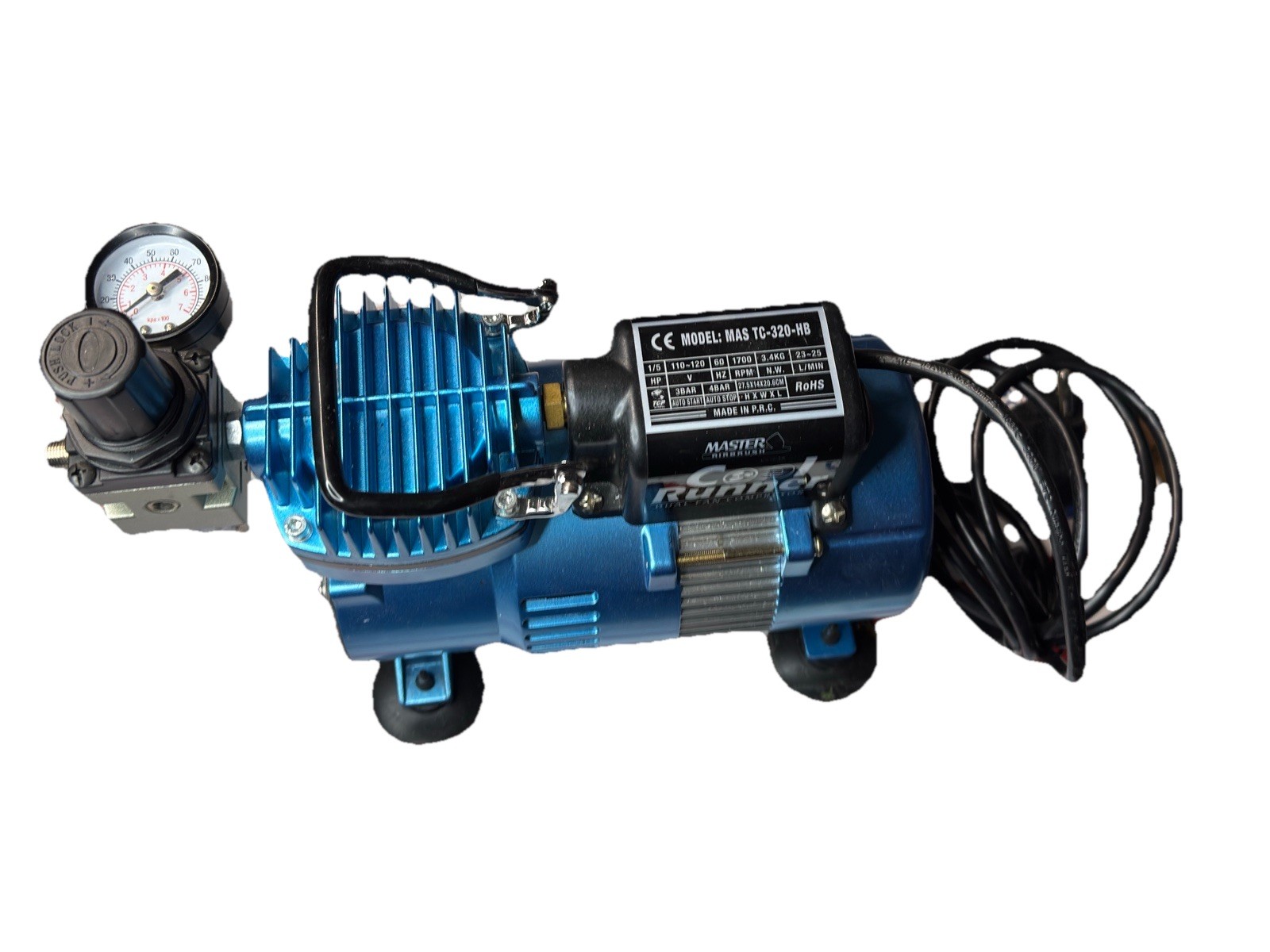 Master Airbrush Cool Runner II Airbrush Air Compressor TC-320-HB w/Airbrush/hose