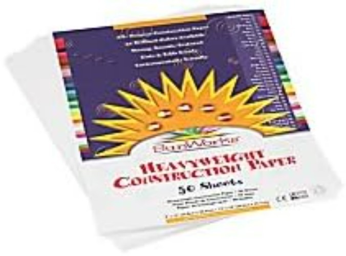 Formerly Construction Paper, Bright White, 9″ x 12″, 50 Sheets