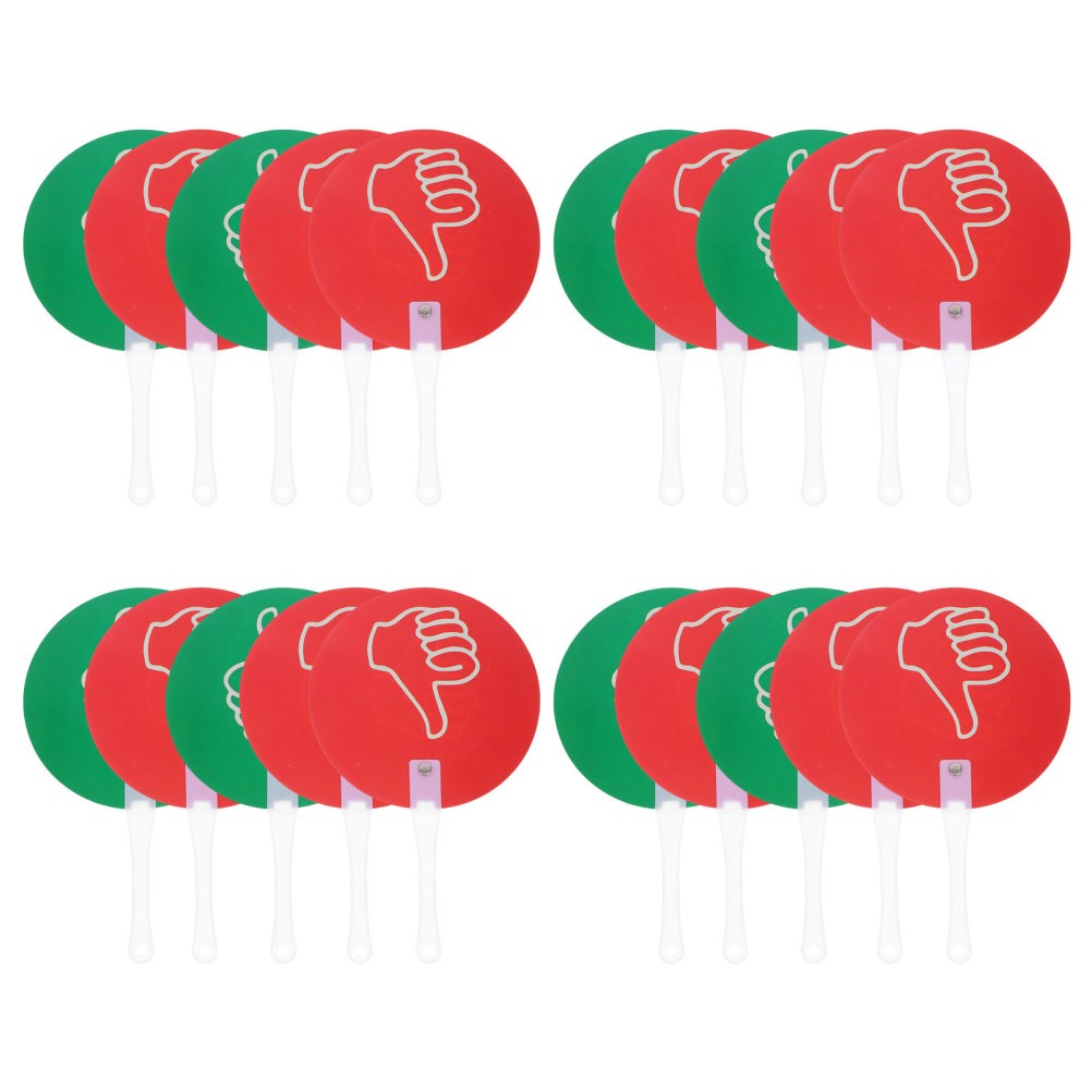 20 Pcs Classroom Interactive Tools Yes No Paddles Answer for Hand Display