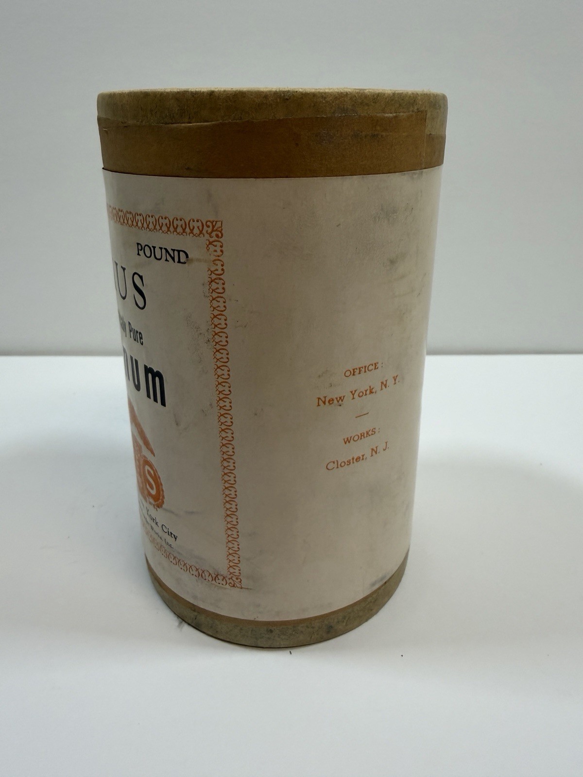 VINTAGE UNITED STATES BRONZE PWDR WORKS Helius Aluminum 1 LB Sealed Cardboard