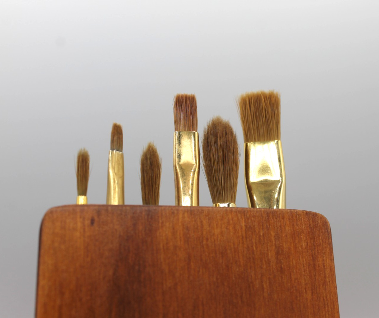 Escoda Reserva Kolinsky-Tajmyr Sable Brushes, Long Handle – Set of 6 – Great
