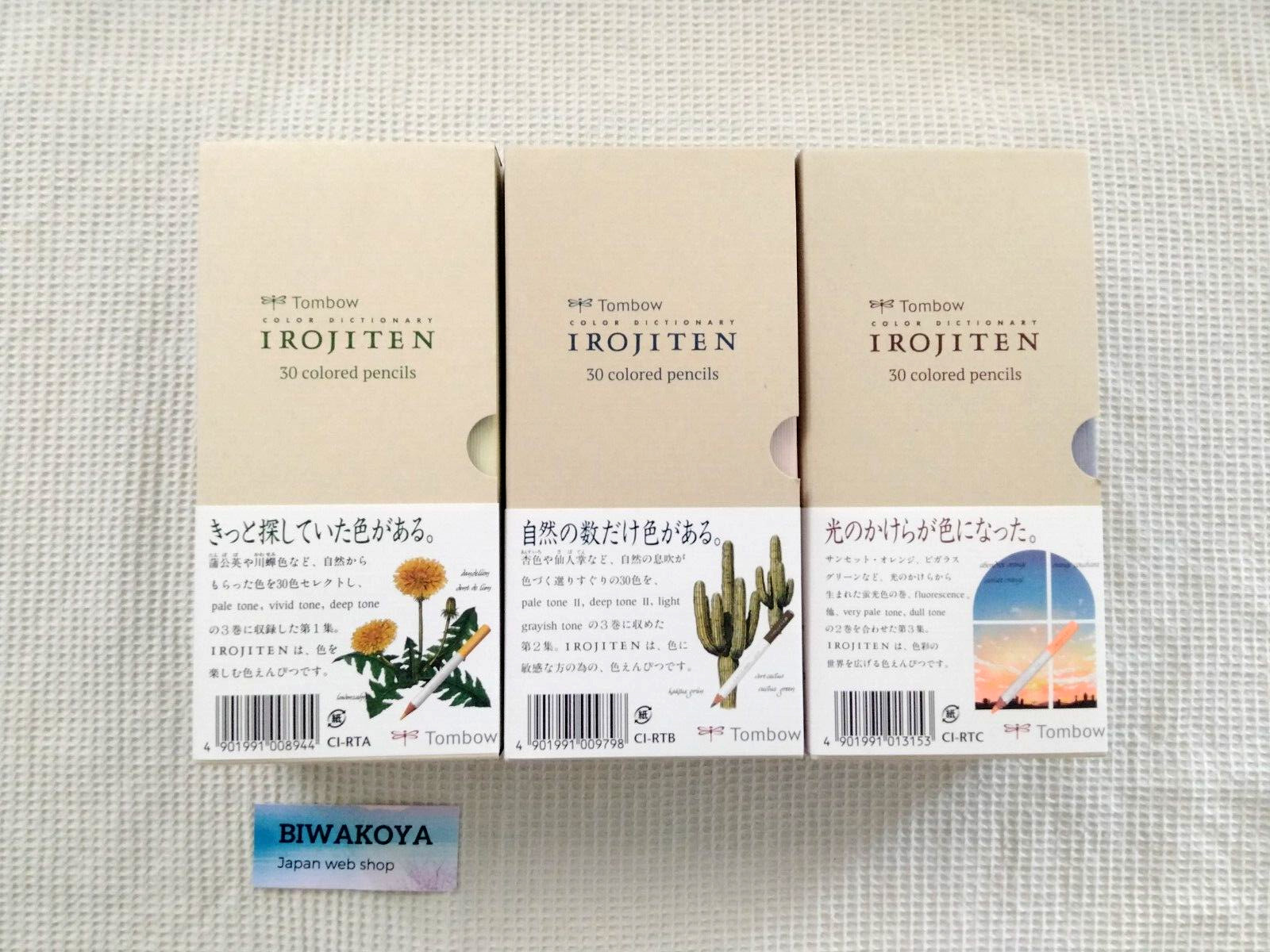Tombow Colored Pencils Dictionary Irojiten Vol. 1,2,3 Complete Set 90 Color JP