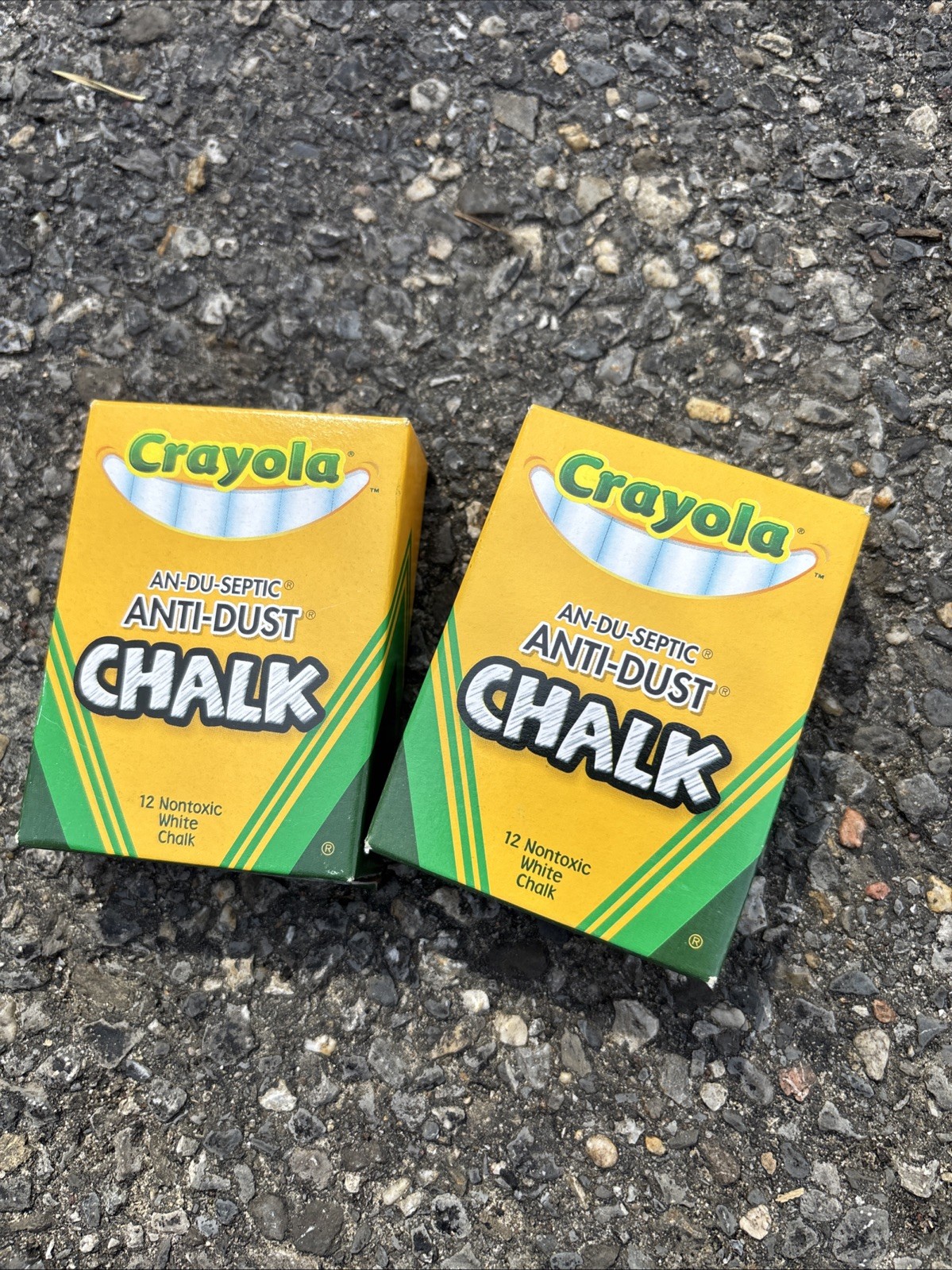 CRAYOLA Anti-Dust White Chalk (TWO PACKS) 24 Total