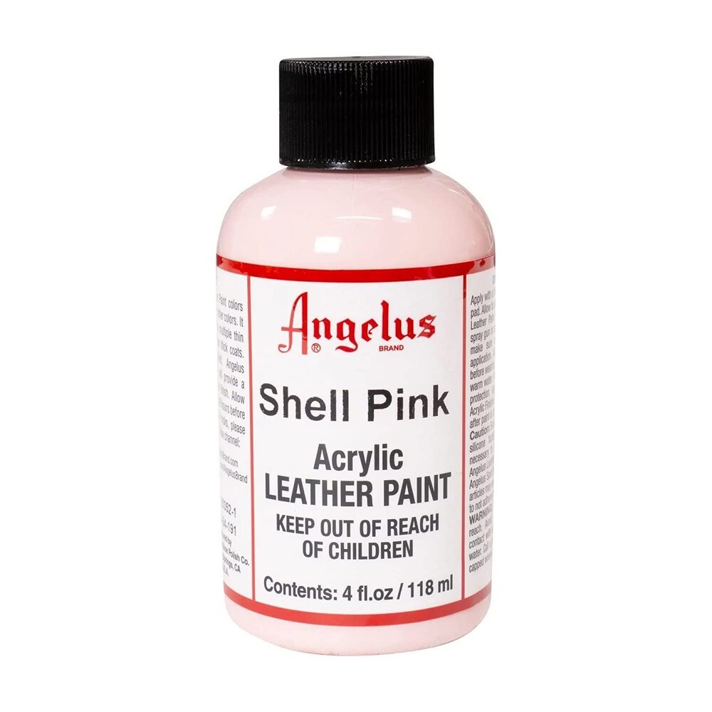 Angelus Acrylic Leather Paint Shell Pink 4 fl oz Bottle 118ml