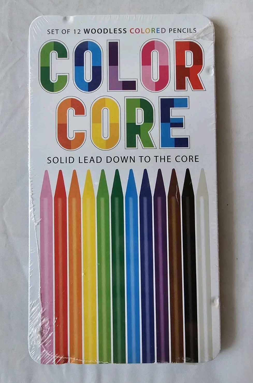 Color Core Woodless Colored Solid Lead Pencils Set of 12 SEALED