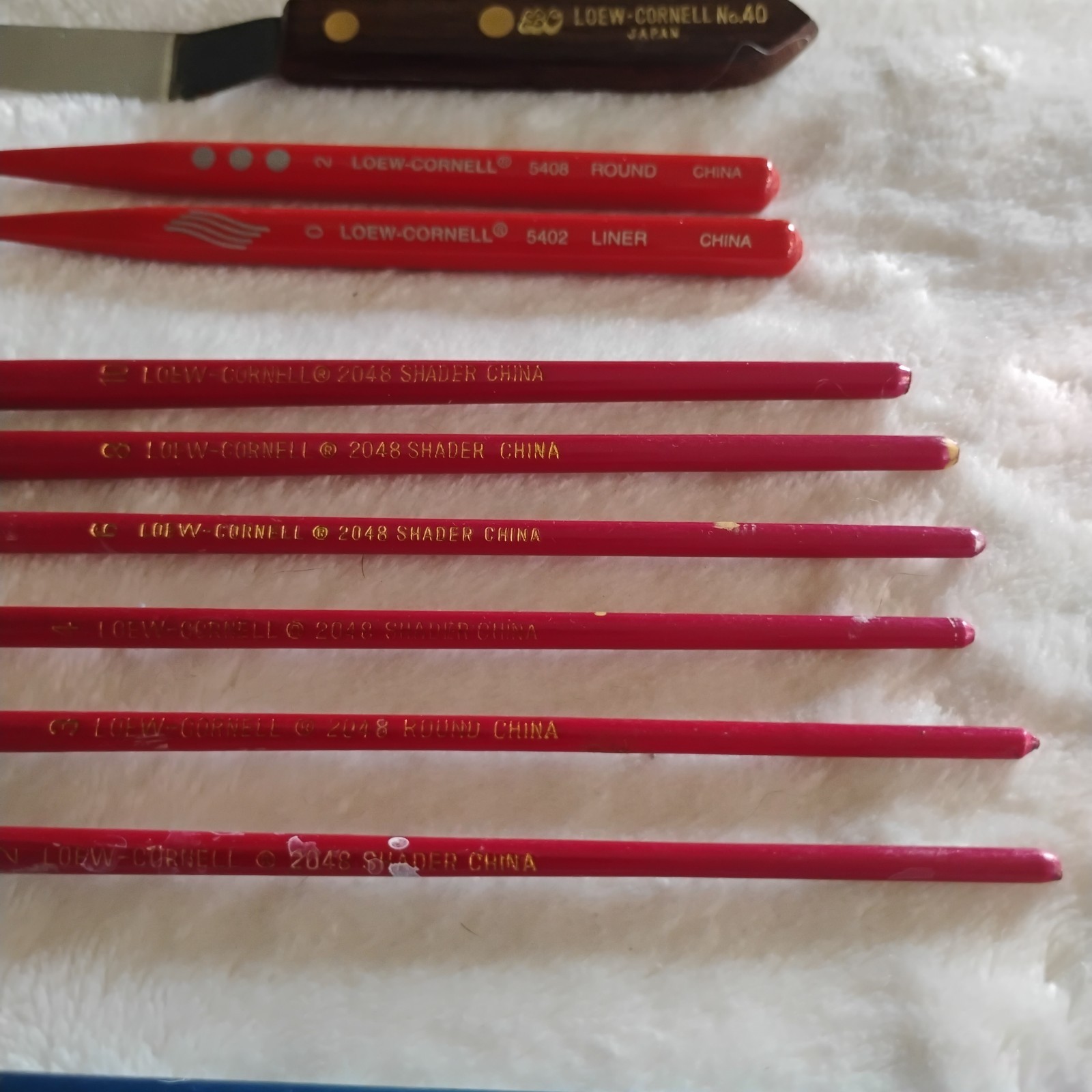 Loew-Cornell Paint Brush Lot 18pc Vintage Germany La Corneille 7350 435 2048
