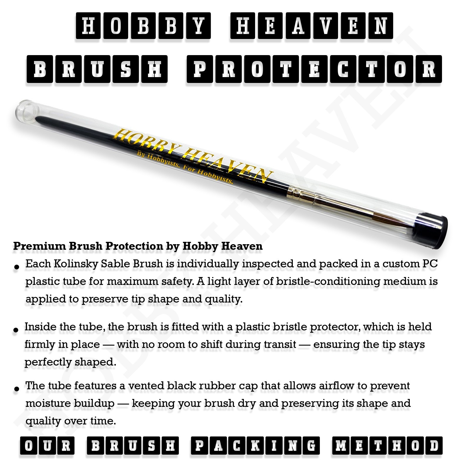 Hobby Heaven Kolinsky Sable Series 3 Brushes Full Range Singles and Sets RM24