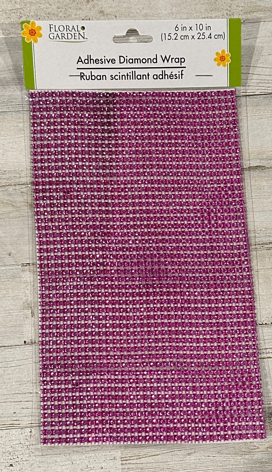 Floral Garden Adhesive Diamond Wrap 6 in x 10 in Bling Arts & Crafts PINK New