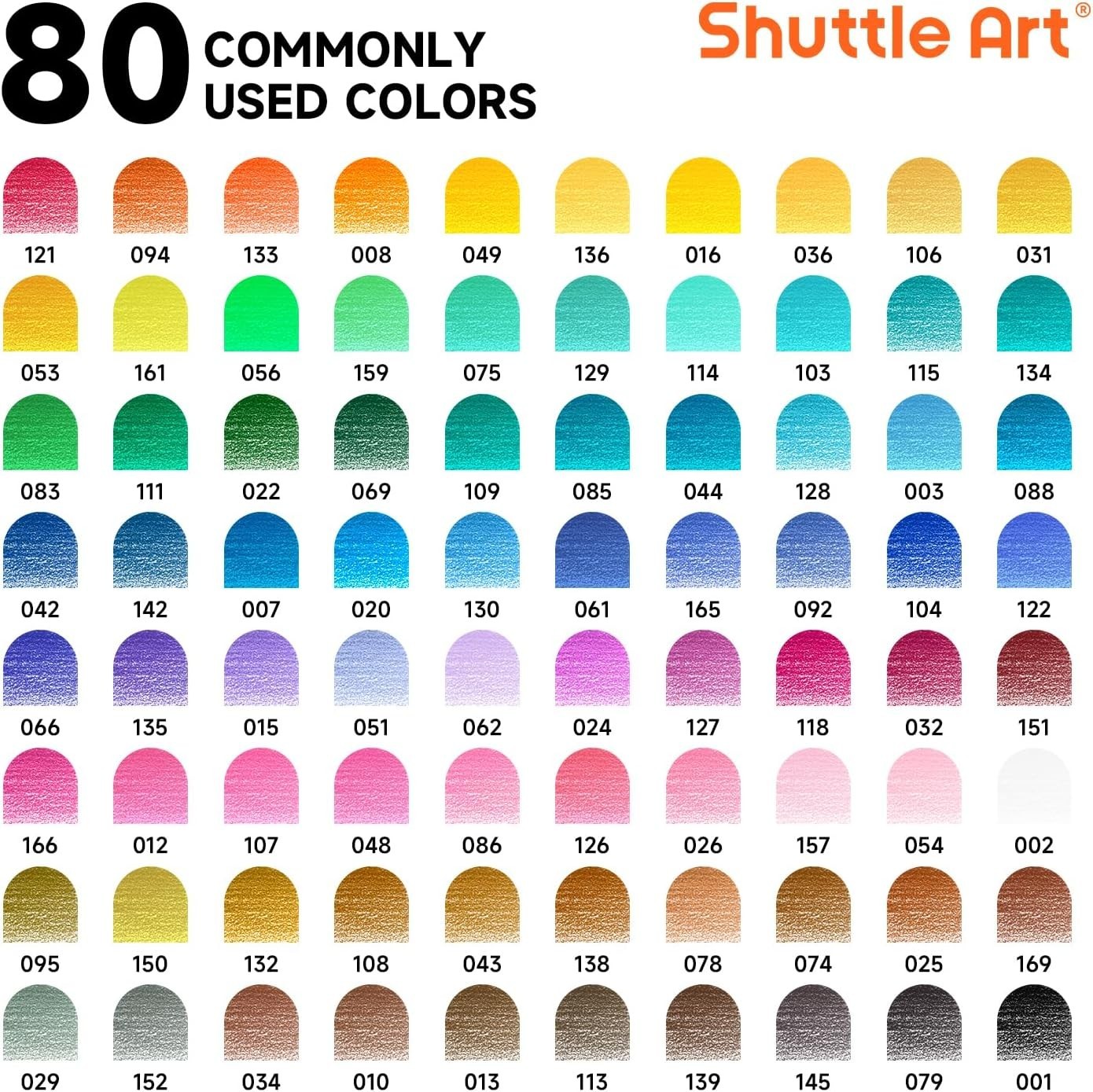 Soft Core 80 Colored Pencils for Adults & Kids – Non-Toxic, Vibrant Art Supplies