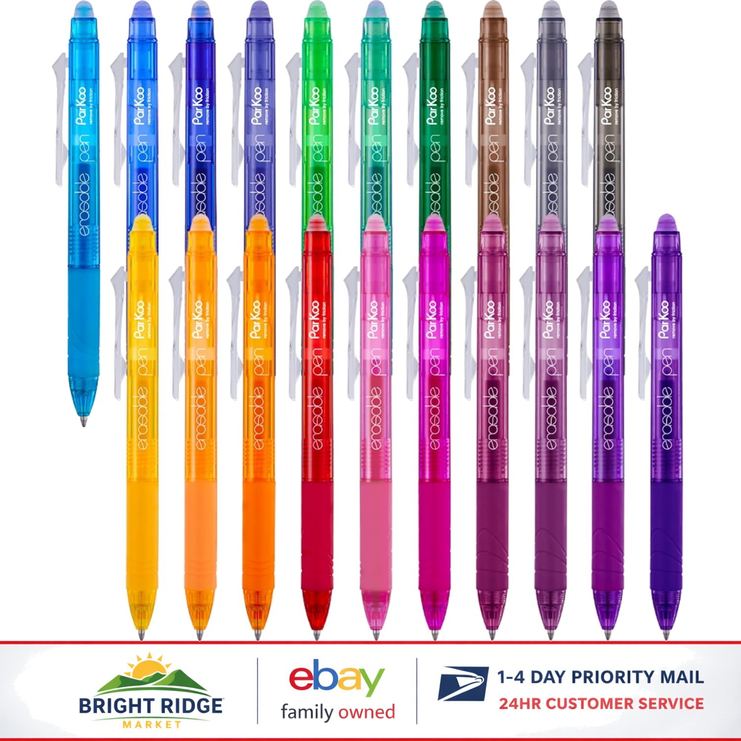 20 Colors Fine Point Erasable Gel Pens, Smooth Writing & Easy Correction