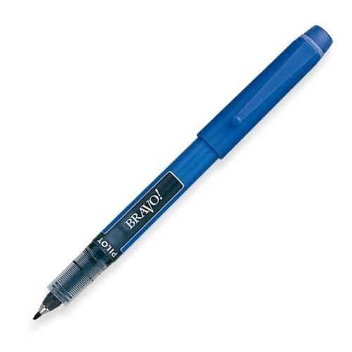 Pilot Lot/12 Bravo! Marker Pen 0.9mm Bold Water Base Blue Ink Office School Art