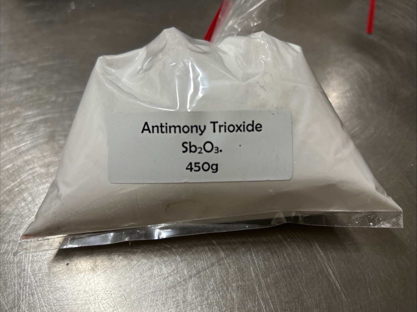 Antimony Trioxide 99 Percent 450 Gram Bag For Ceramics And Glass