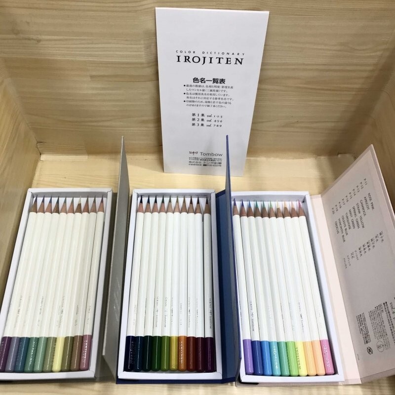 Tombow Colored Pencils Dictionary Irojiten Vol. 1,2,3 Complete Set 90 Color JP