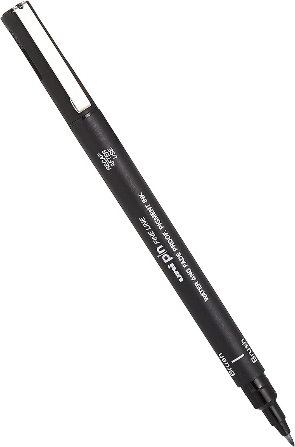 Uni Pin Fineliner Drawing Pen Black Brush Nib 1 Count Pack of 1