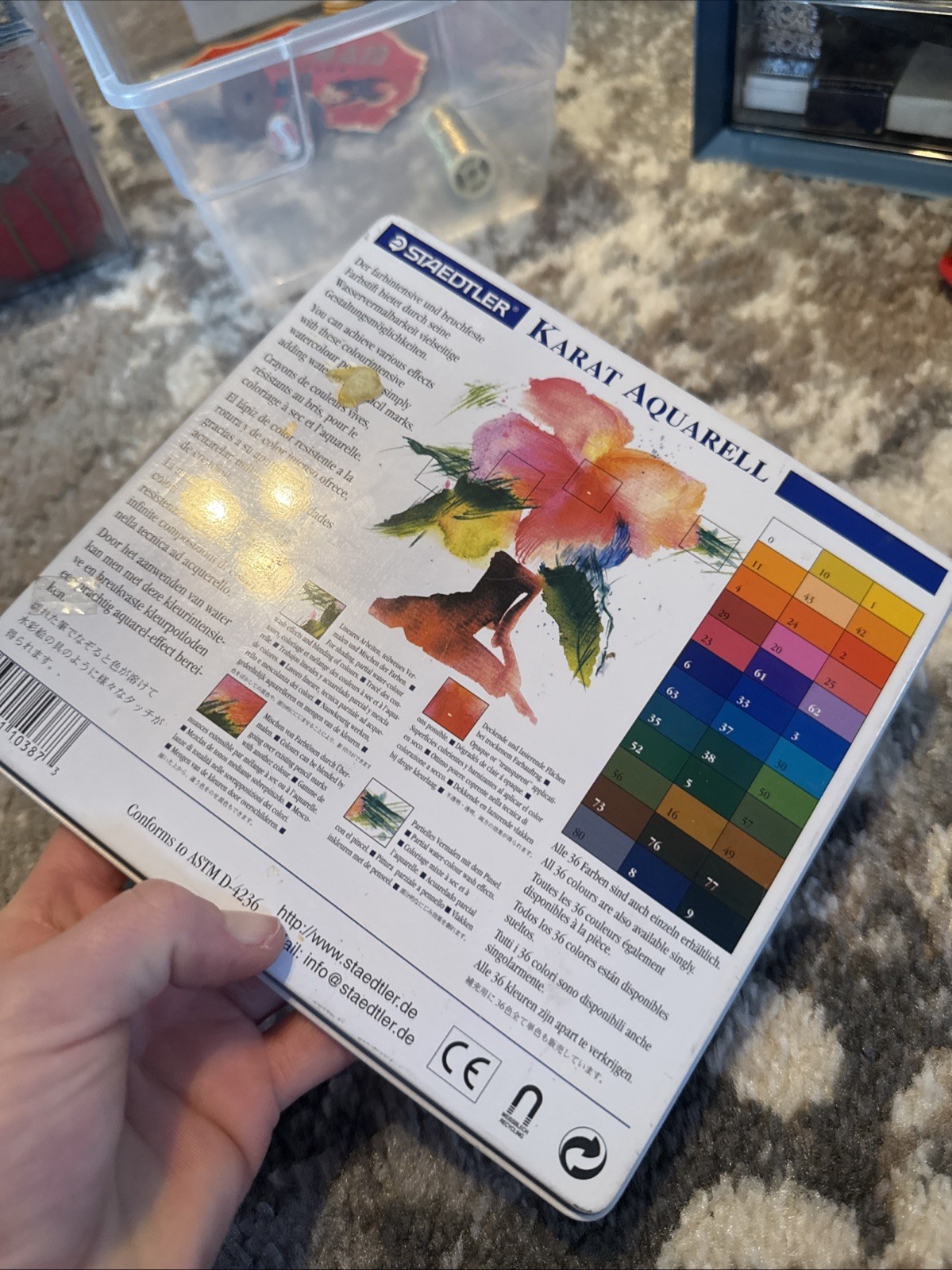 Tin Of Staedtler Watercolor Pencils -set Of 24 – Karat in Germany, Art Materials