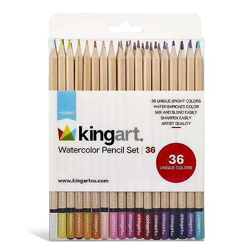 313-36 Artist Quality 36 Ct. Watercolor Pencil Set, 36 Unique Highly