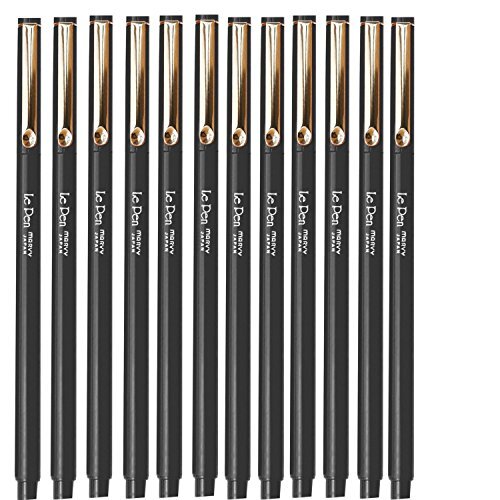 Marvy Uchida LePen Black 12 Pack 4300 Series