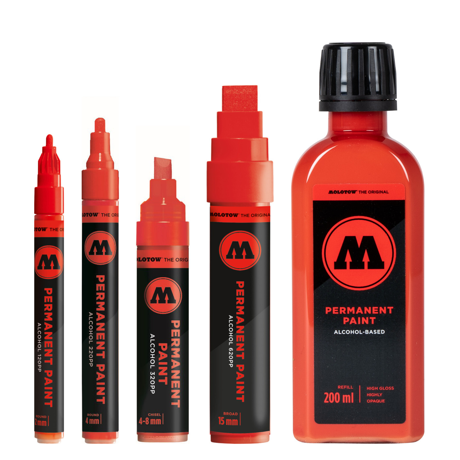 Molotow Permanent Paint Marker Range – Refillable Glossy Squeezer Pen