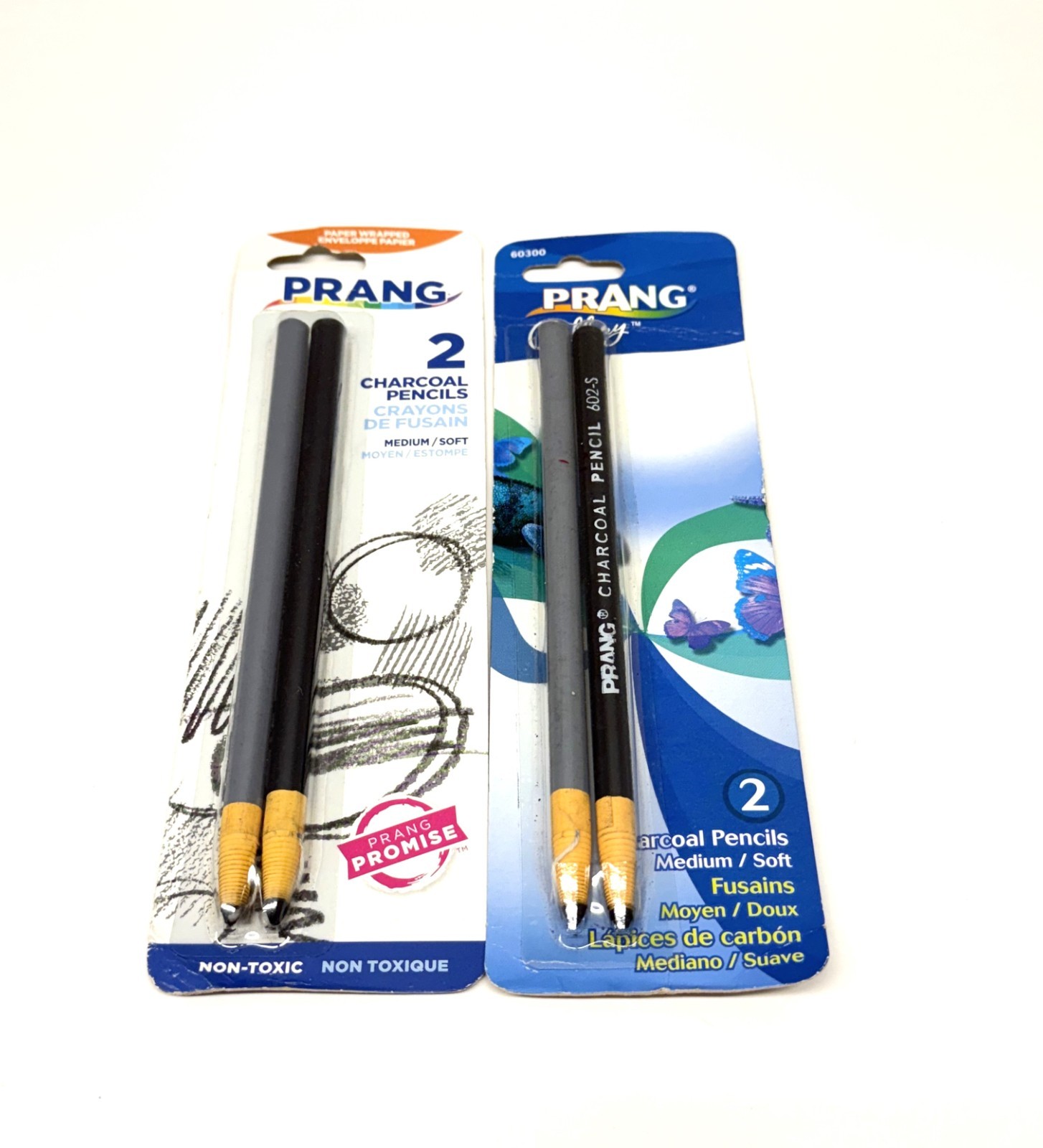 Prang Charcoal Pencils Medium Soft Lot of 2 Packs 60300