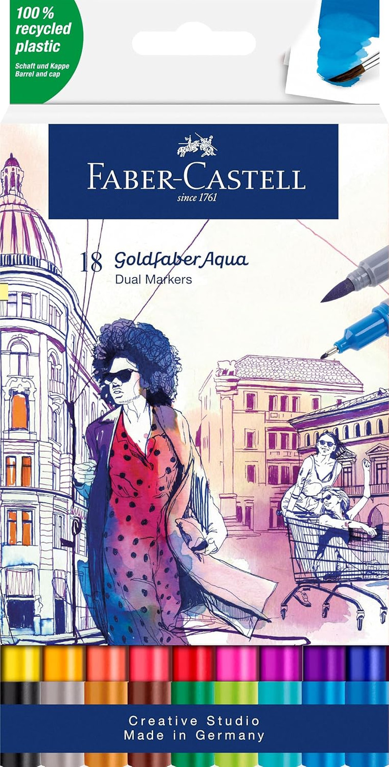 Goldfaber Aqua Dual Marker – Wallet of 18