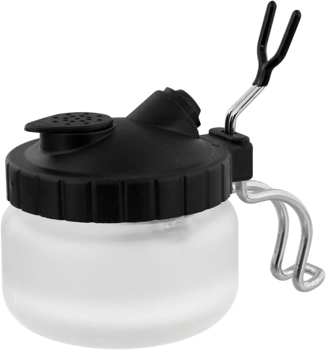 Master Airbrush 13 Piece Airbrush Cleaning Kit – Glass Cleaning Pot Jar with Hol