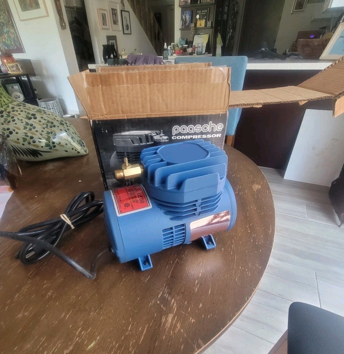 Paasche Compressor D500 Made In USA New In Open Box 1/10 HP