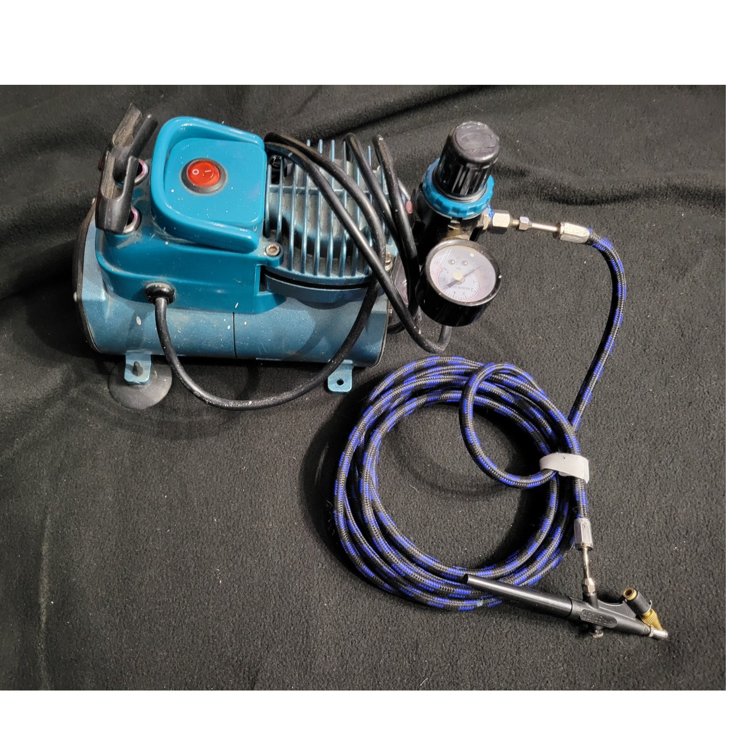 Master Airbrush MAS TC-40 Air Compressor w/ Regulator, Hose & Airbrush