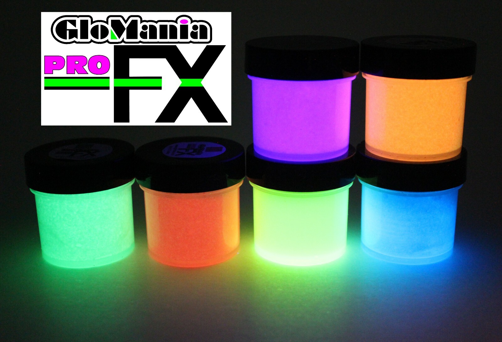 Glow in the DARK DayVisible UV Black Light Graffiti Art 1/2oz x 6 FREE UV KEY