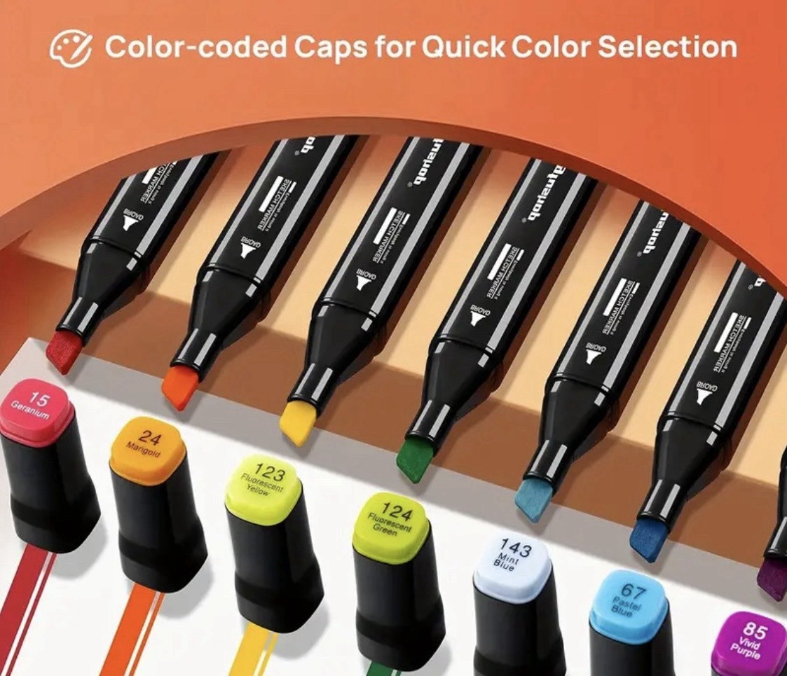 168 Color Dual Tip Alcohol Markers NEW Shipping Included