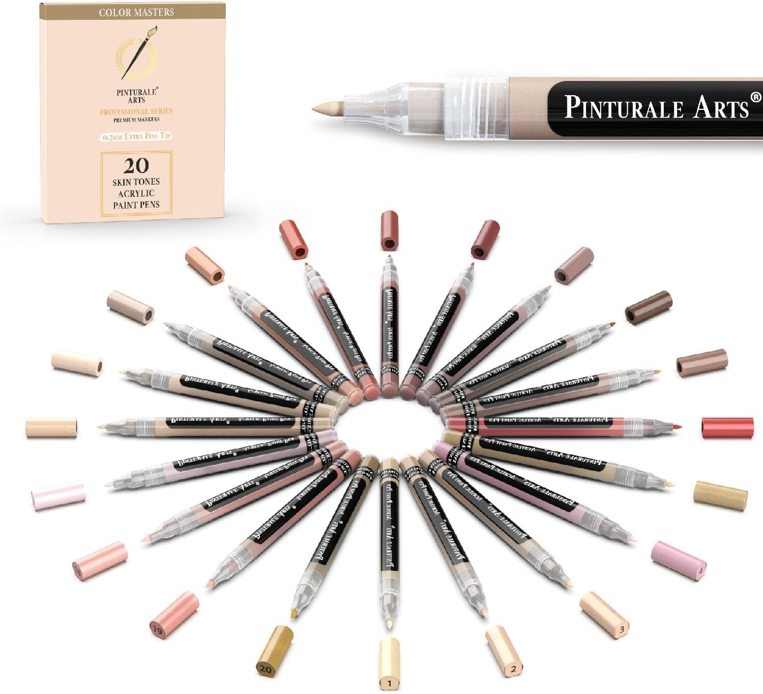 Acrylic Paint Markers Skin Tone | Set 20 Skin Tone Paint Ma