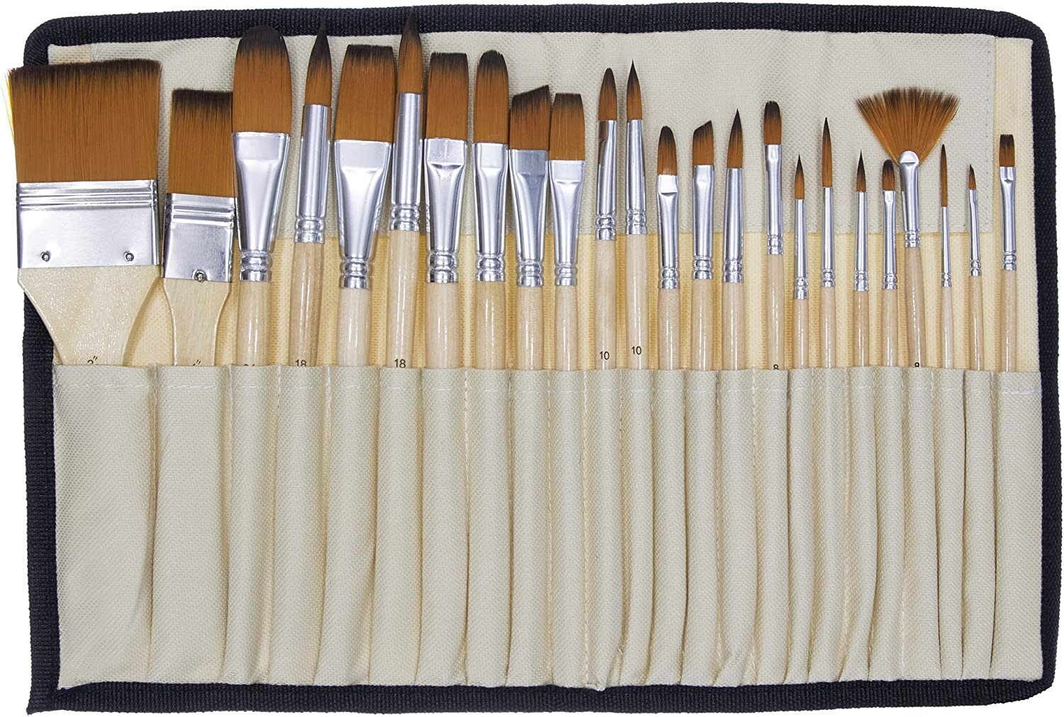 Paint Brush Set Acrylic Watercolor Oil Artist 24 Pcs Lot Painting Brushes Craft