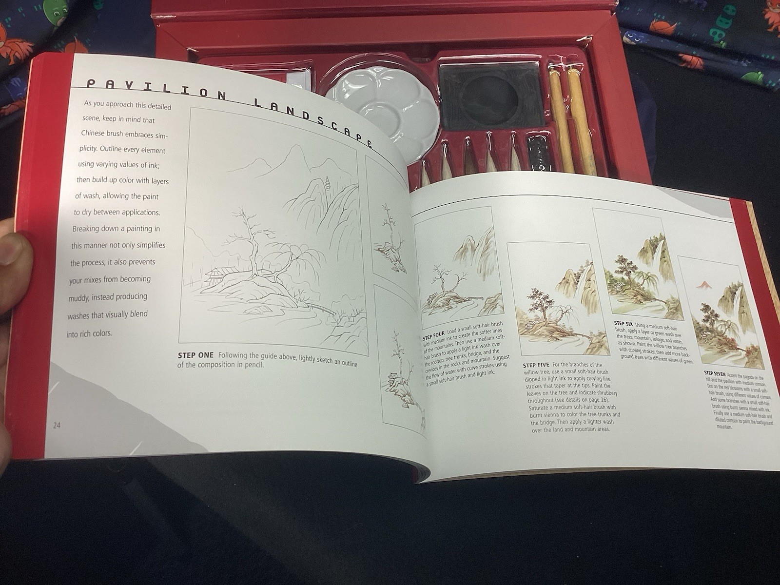 2007 Aspiring Artists Art Set Classic Chinese Brush Painting Deluxe 25pc Kit NEW