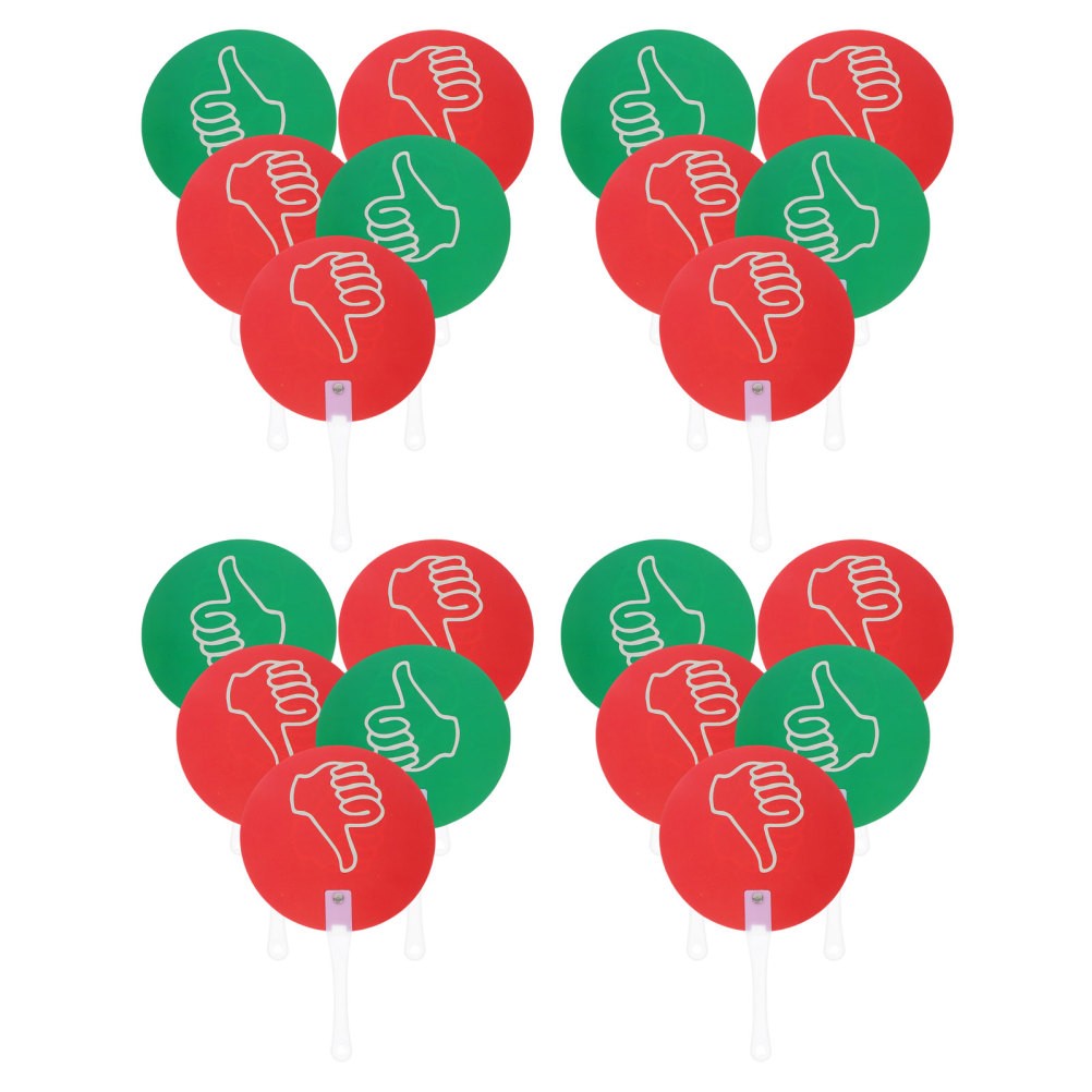 20 Pcs Classroom Interactive Tools Yes No Paddles Answer for Hand Display