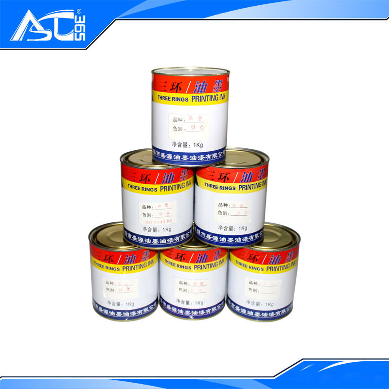 6 Color Screen Printing PVC Ink 2.2Lb/ 1Kg Press Plastisol Ink Black/ White/Red