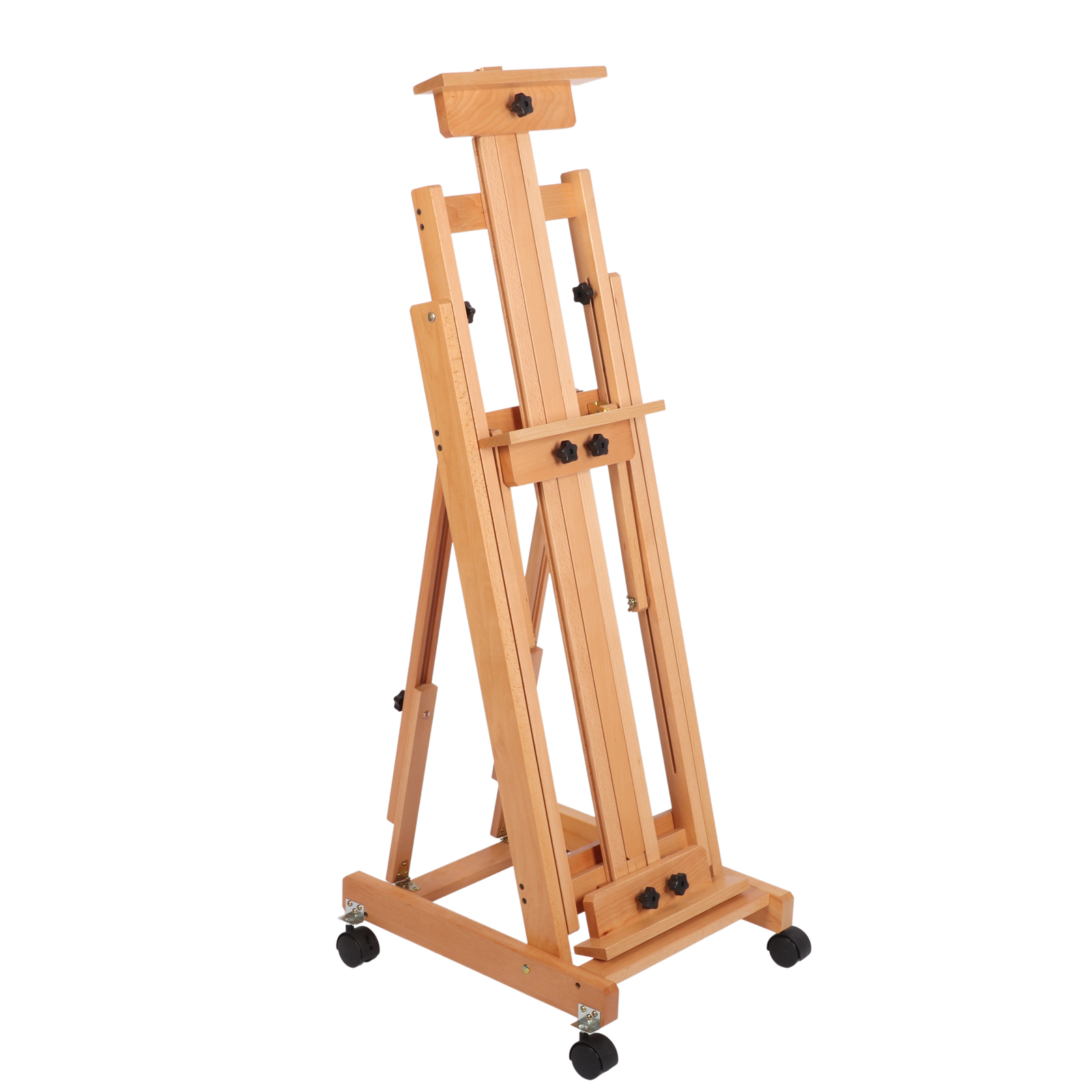 Painters H-Frame Wooden Easel Adjustable Artist Floor Easel Stand Up to 87in
