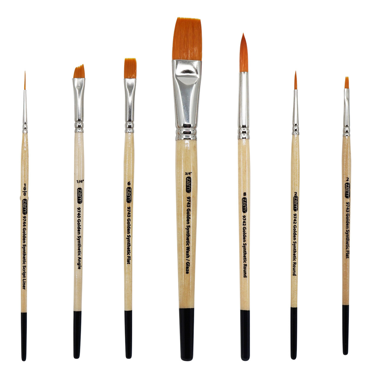 AS-7 Student Golden Synthetics Starter Brush Set 7 pcs
