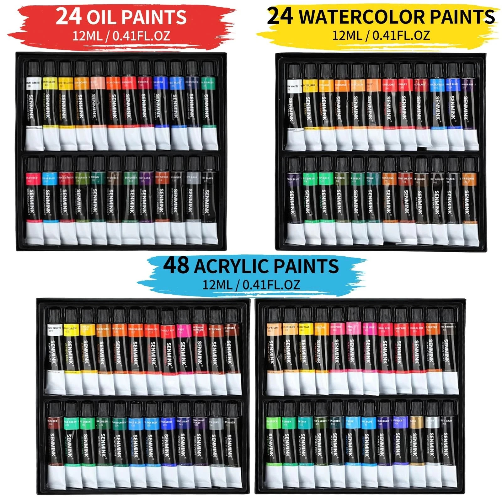 187Pcs Professional All-in-One Art Painting Kit with Aluminum & Beech Wood Ea…