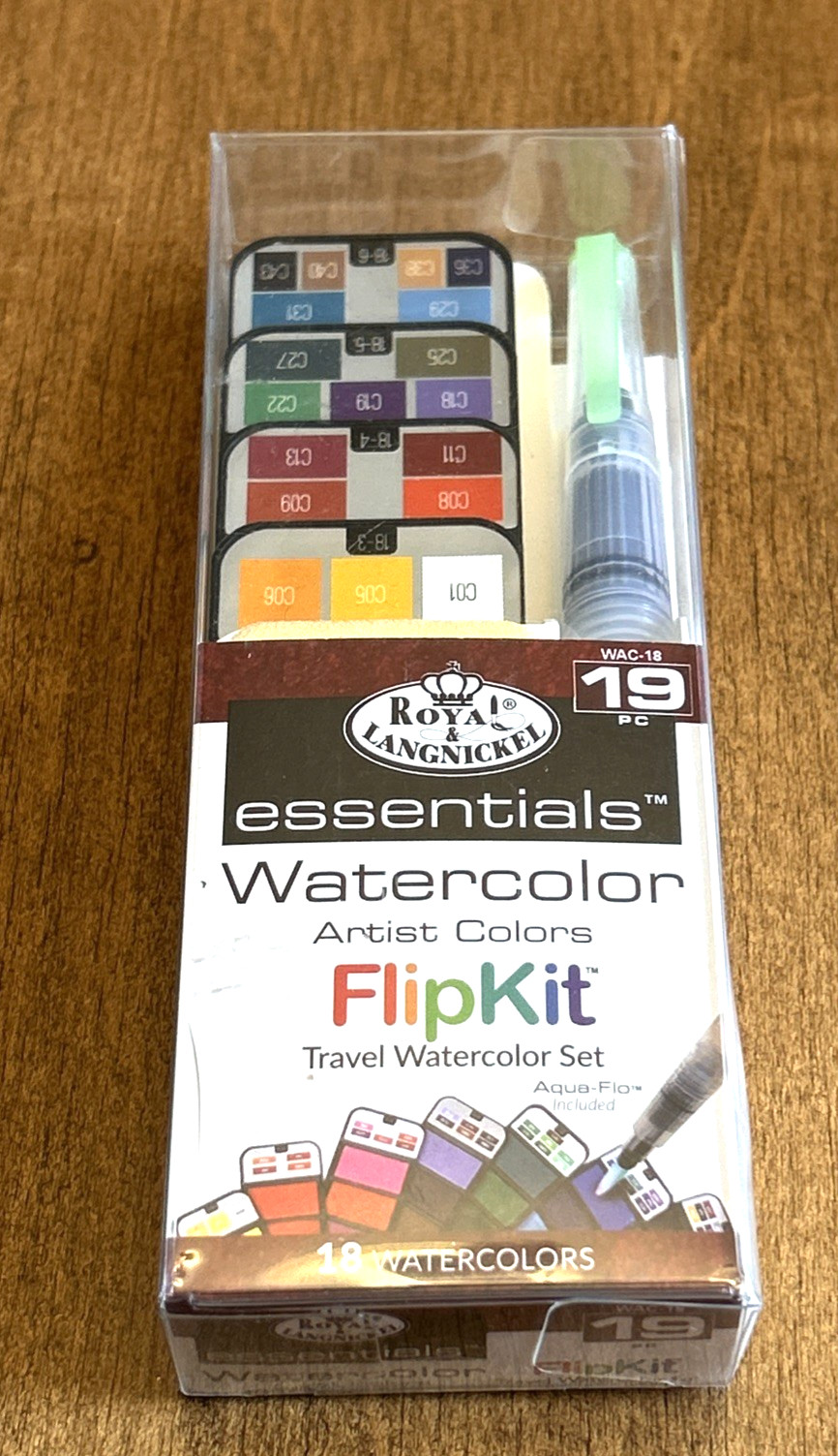 Royal Langnickel Essential Watercolor Artist Colors. FlipKit 18 Colors~New
