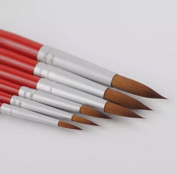 XDT#378 Round Tip Art Brush Set 12Pc #1#2#3#4#5#6#7#8#9#10#11#12 Nylon